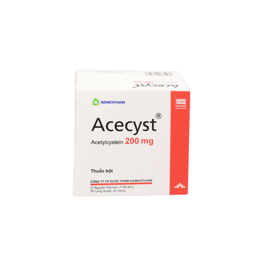 Thuốc Bột Acecyst 1.6g Agimexpharm Điều Trị Viêm Có Đờm Đường Hô Hấp – Hộp 30 Gói