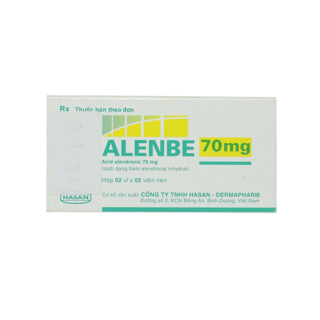 Thuốc viên nén Alenbe 70mg Hasan điều trị loãng xương – 2 vỉ x 2 viên