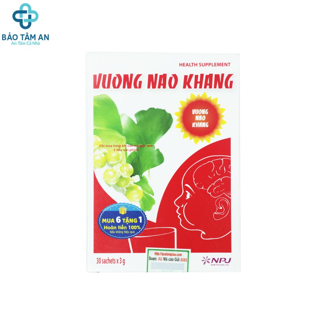 Bột pha Vương Não Khang hỗ trợ giúp hoạt huyết tăng khả năng tập trung và phản xạ – Hộp 30 Gói