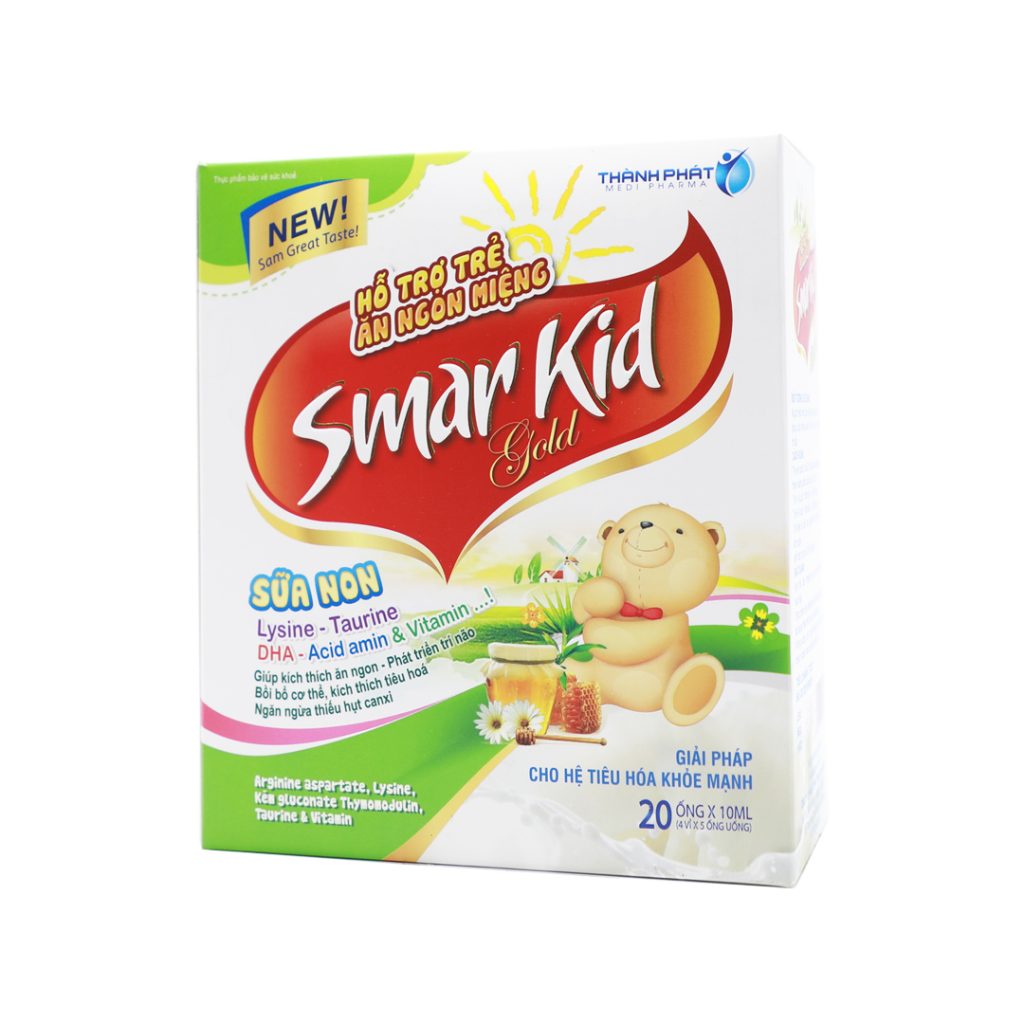 Dung Dịch Smart Kid Gold Hỗ Trợ Tăng Cường Tiêu Hóa – Hộp 20 Ống