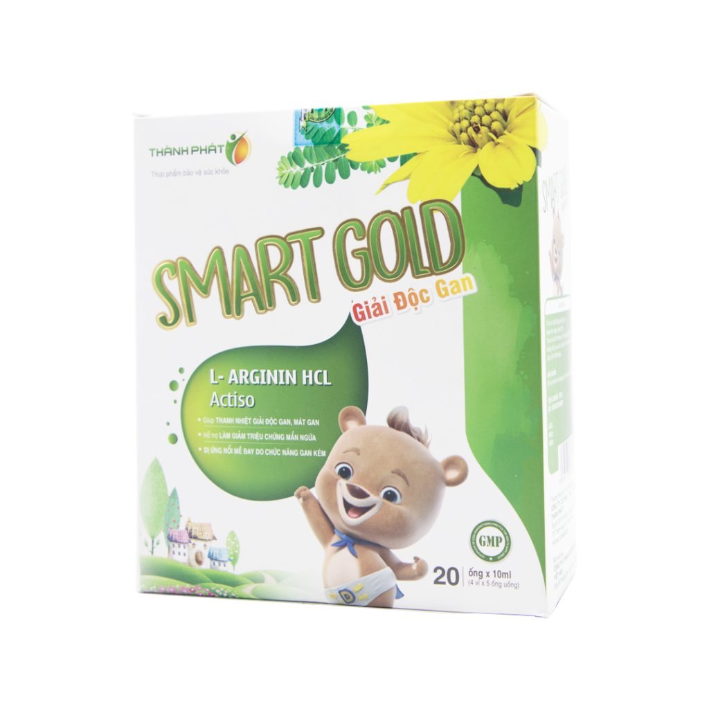 Siro giải độc gan Smart Gold hỗ trợ thanh nhiệt, mát gan, tăng cường chức năng gan 20 ống x 10ml