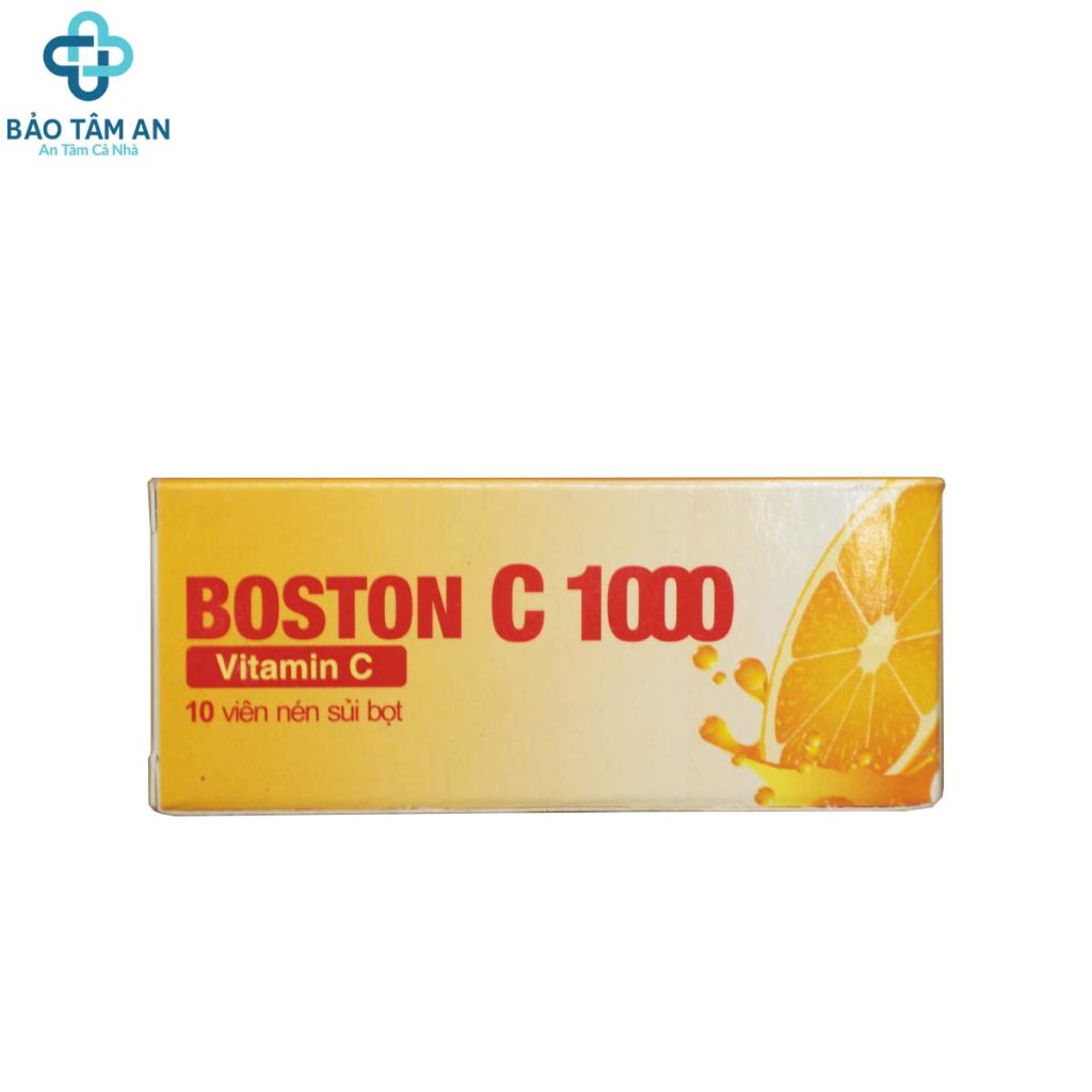 Thuốc viên sủi Boston C 1000 điều trị suy nhược, thiếu vitamin C – 10 viên