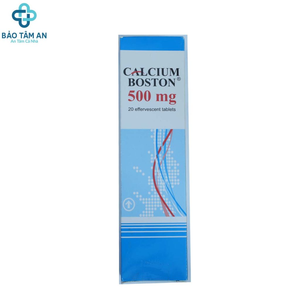 Thuốc viên sủi Calcium Boston 500mg điều trị loãng xương, thiếu calci – 20 viên