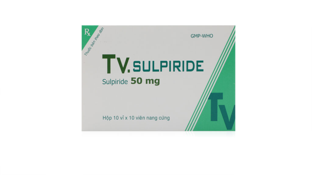 Thuốc viên nang cứng Sulpiride 50mg Tvp điều trị tâm thần phân liệt – 10 vỉ x 10 viên