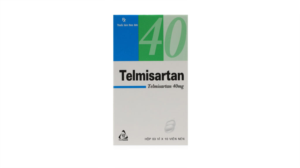 Thuốc viên nén Telmisartan 40mg Tvp điều trị tăng huyết áp – 3 vỉ x 10 viên