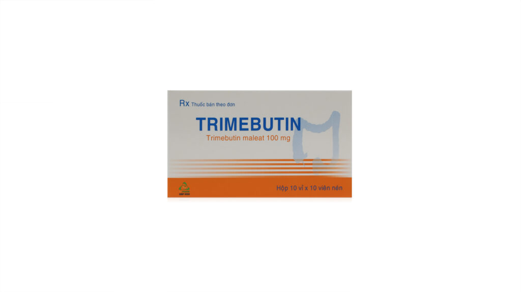 Thuốc viên nén Trimebutine 100mg Tvp điều trị rối loạn chức năng đường ruột – 10 vỉ x 10 viên