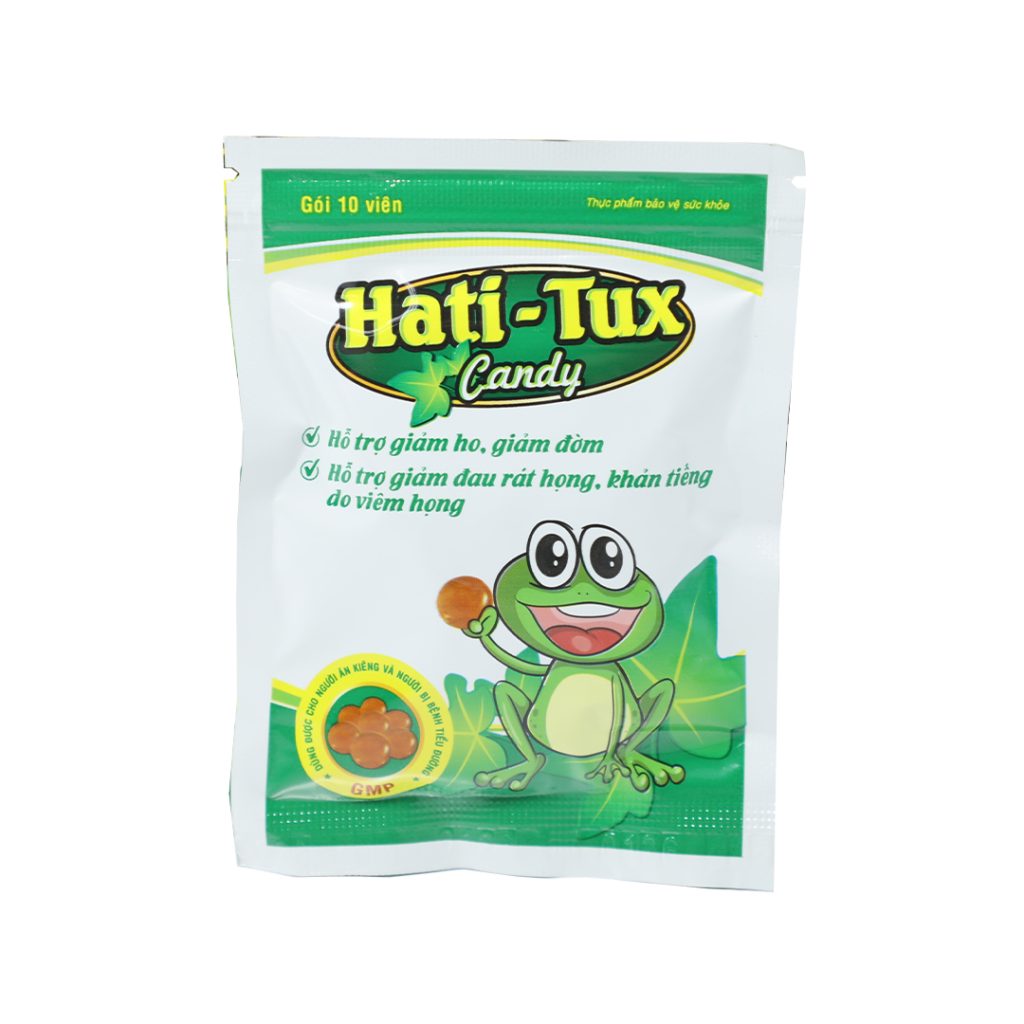 Kẹo ngậm Hati Tux Candy Herbal giúp giảm viêm họng, ho, khan tiếng – 20 vỉ x 10 viên