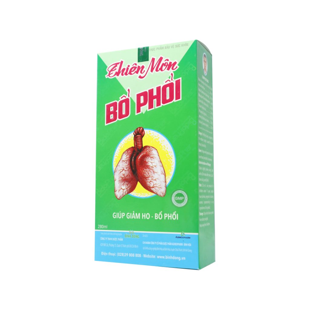 Siro uống Thiên Môn Bổ Phổi Bình Đông hỗ trợ giảm ho khan, ho có đờm, đau rát họng – Chai 280ml