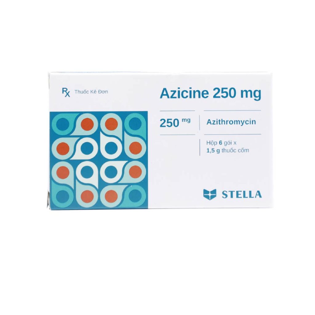 Thuốc cốm Azicine 250mg Stella điều trị nhiễn trùng – Hộp 6 gói