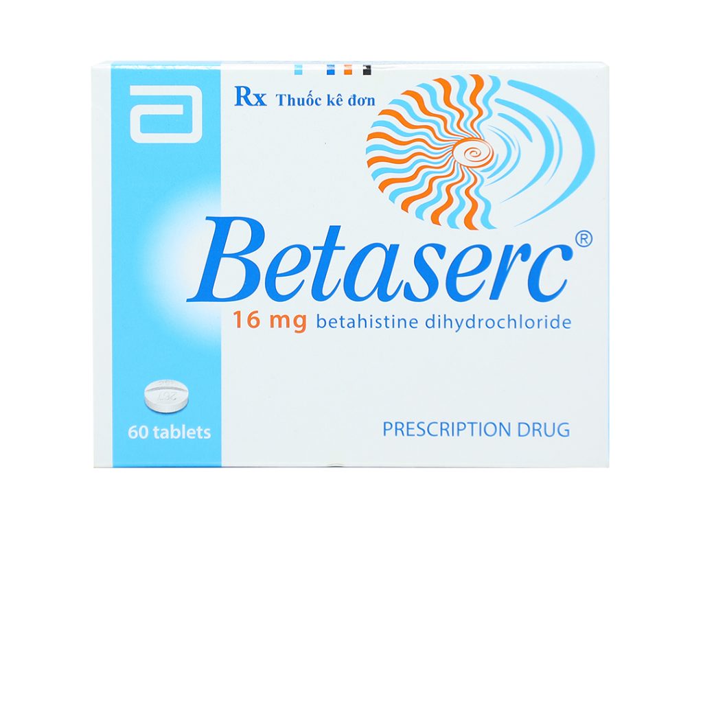 Thuốc viên nén Betaserc 16mg Abbott điều trị chóng mặt do tiền đình, ù tai – 3 vỉ x 20 viên