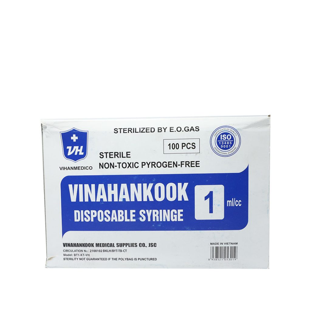 Bơm Tiêm 1 Vinahankook sử dụng 1 lần – 100 Cái