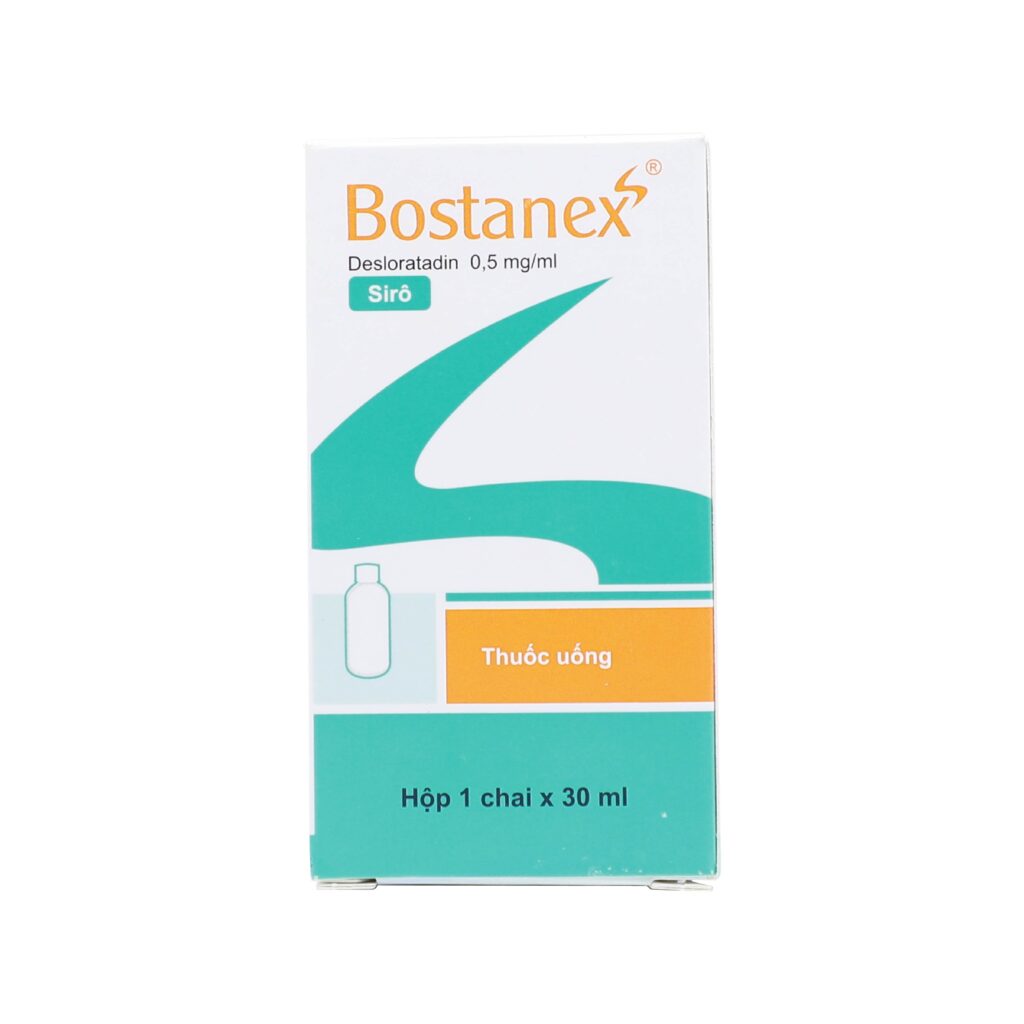 Thuốc siro Bostanex Boston điều trị viêm mũi dị ứng, mày đay – Chai 30ml