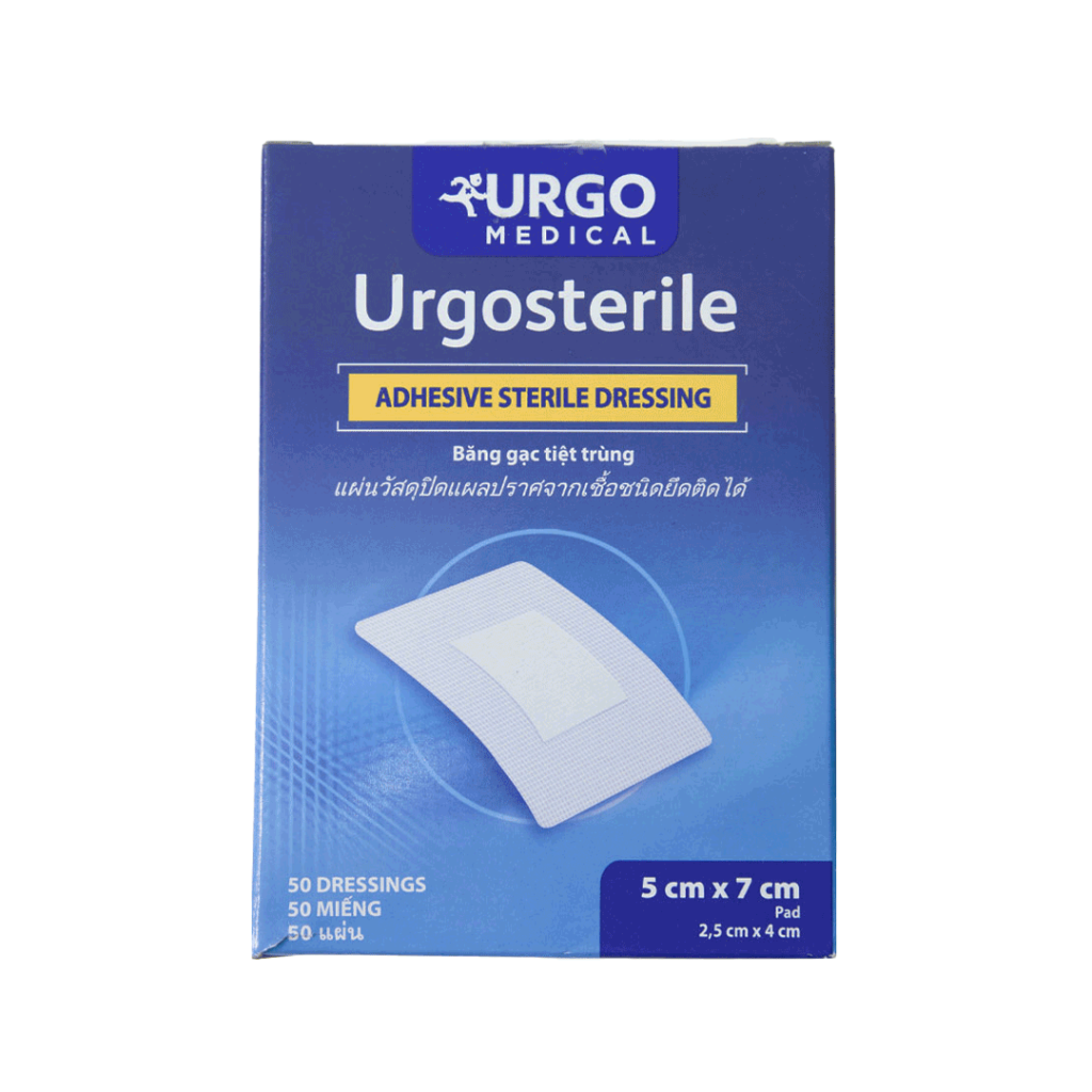 Băng Gạc Urgosterile 5.3 X 7cm – Hộp 50 Miếng