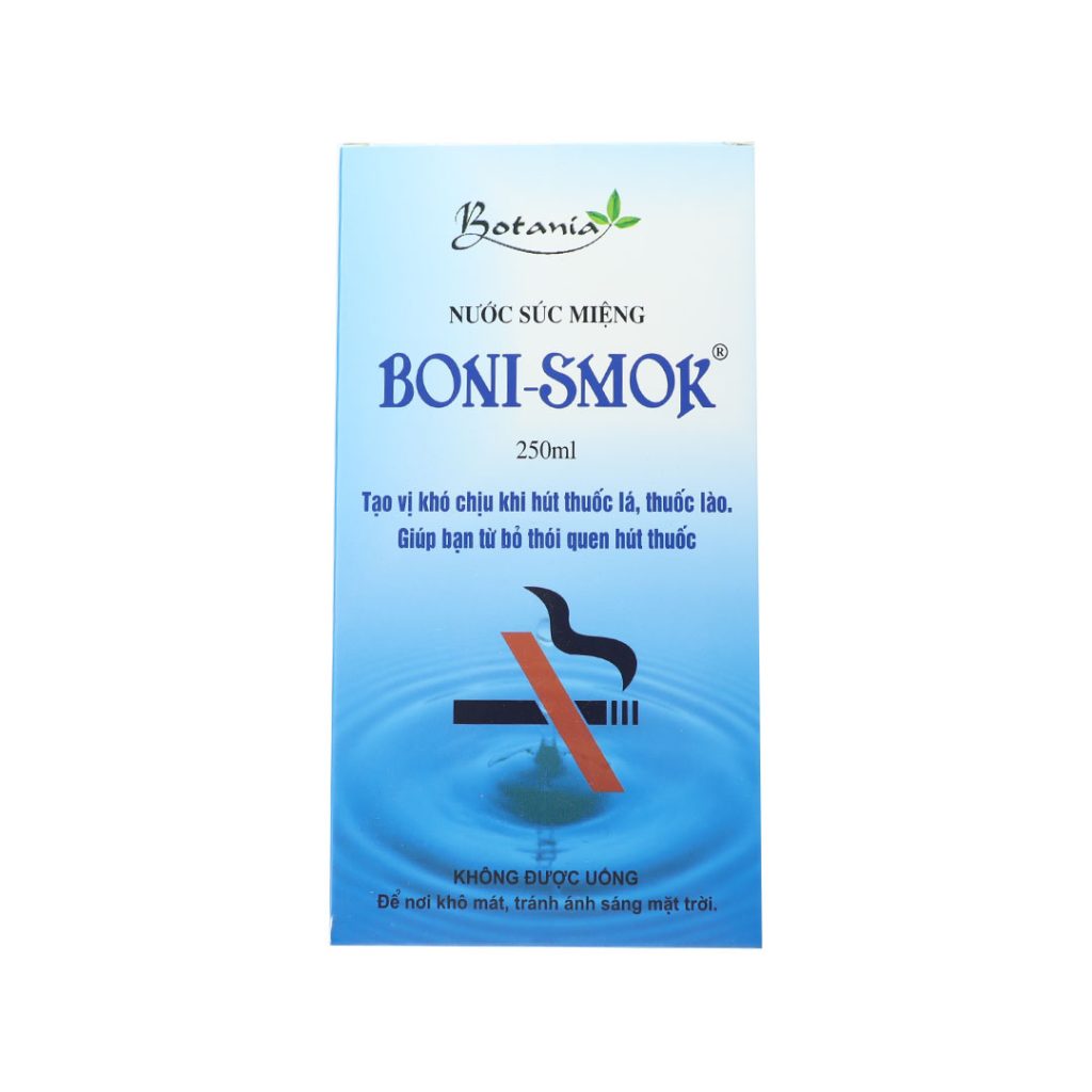 Nước súc miệng Boni Smok làm sạch răng miệng – Chai 250ml