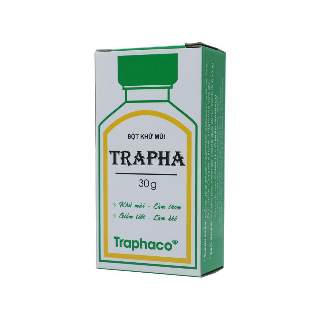 Bột Trapha Traphaco giúp khử mùi, giảm tiết mồ hôi – Chai 30g