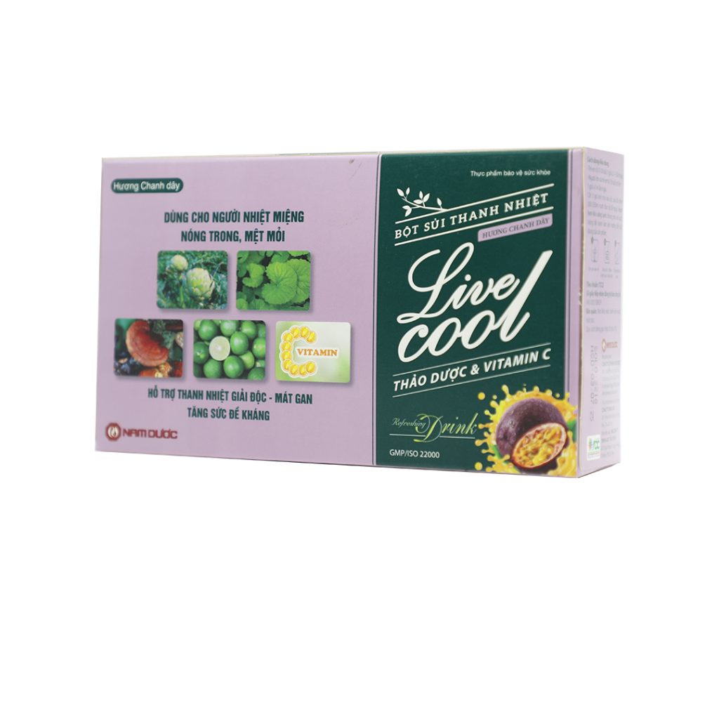 Bột Bstn Livecool H.Chanh Dây hỗ trợ thanh nhiệt, giải độc – 7g x 10 gói