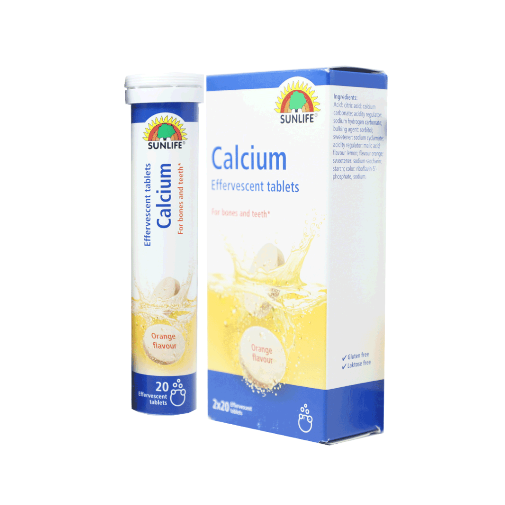 Viên Sủi Calcium Effervescent Sunlife Bổ Sung Calci, Giúp Xương Và Răng Chắc Khỏe, Giảm Nguy Cơ Loãng Xương – Tuýp 20 Viên