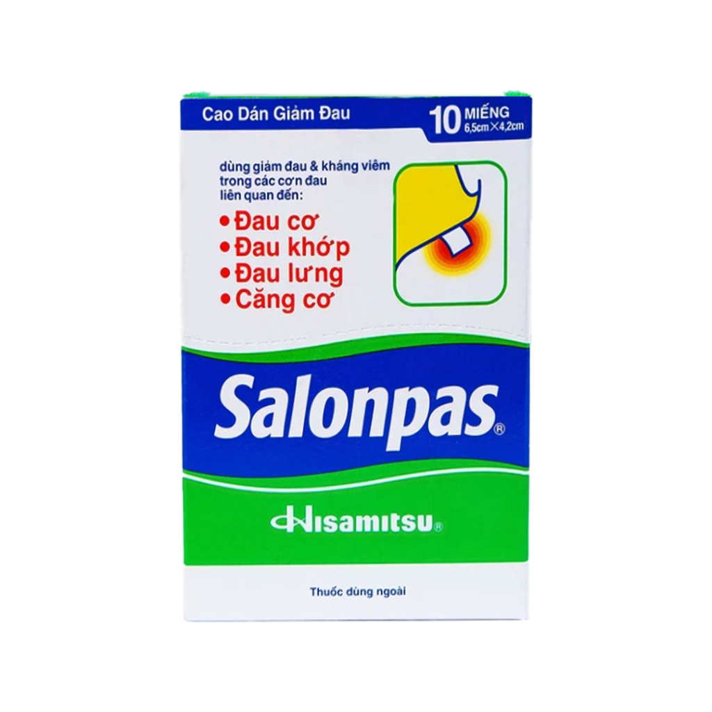 Cao Dán Salonpas Hisamitsu Điều Trị Giảm Đau, Kháng Viêm – Hộp 24 Gói