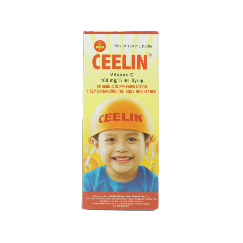 Thuốc siro Ceelin United điều trị thiếu vitamin C, tăng đề kháng – Chai 120ml