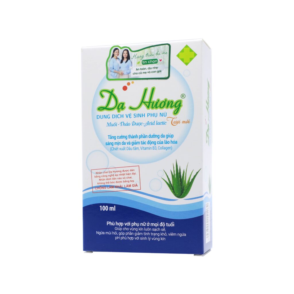 dung dịch vệ sinh phụ nữ Dạ Hương Xanh Hoa Linh giúp làm sạch và khử mùi – Chai 100ml