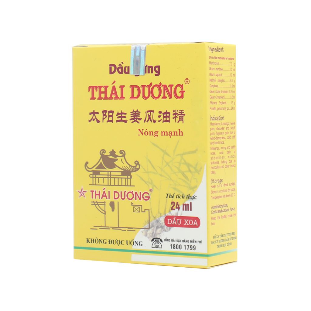 Dầu Gió Gừng Thái Dương 24ml