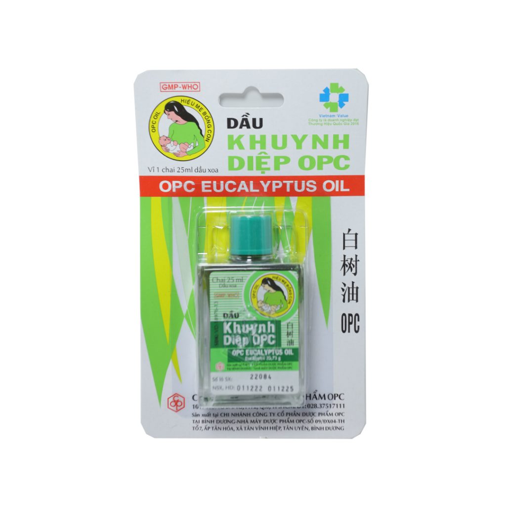 Thuốc Dầu Khuynh Diệp Opc điều trị cảm cúm, nghẹt mũi, nhức mỏi – Chai 25ml