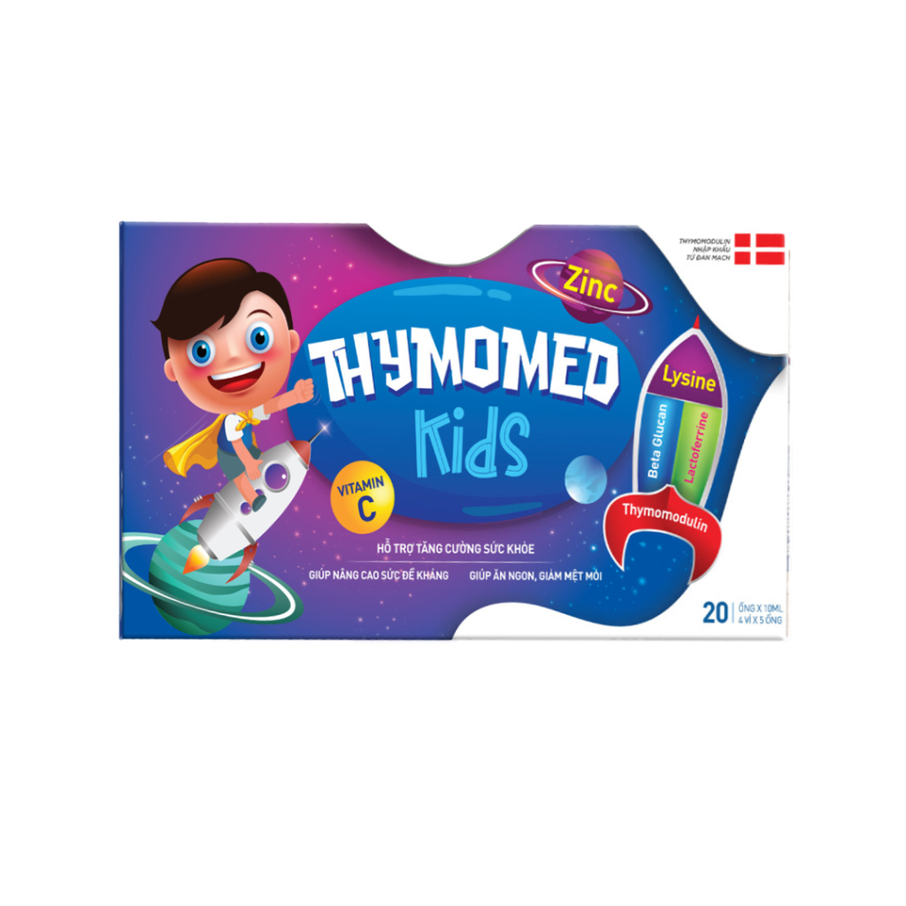 Dung Dịch Uống Thymomed Kids 10ml Winpharma Hỗ Trợ Tăng Cường Sức Đề Kháng, Giảm Mệt Mỏi – Hộp 20 Ống