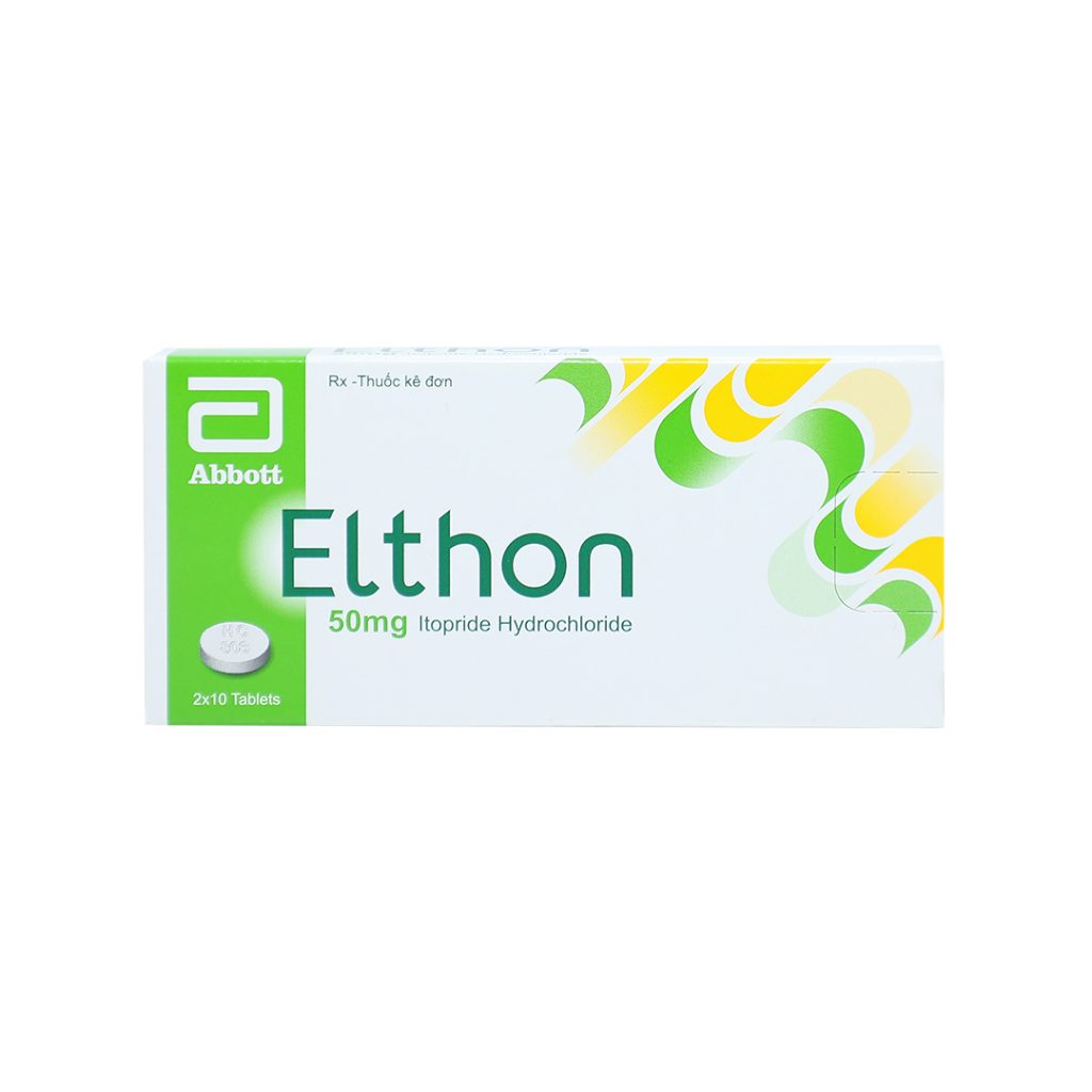 Thuốc viên nén Elthon 50mg Abbott điều trị viêm dạ dày, chướng bụng, nôn – 2 vỉ x 10 viên