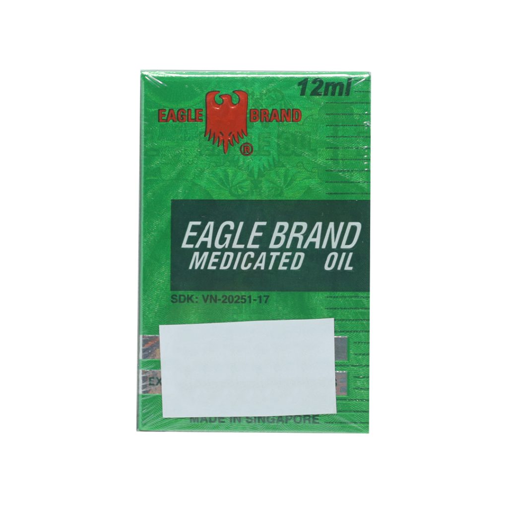 Thuốc dung dịch dầu gió xanh con ó Eagle Brand Medicated Oil điều trị cảm cúm, căng cơ – Chai 12ml