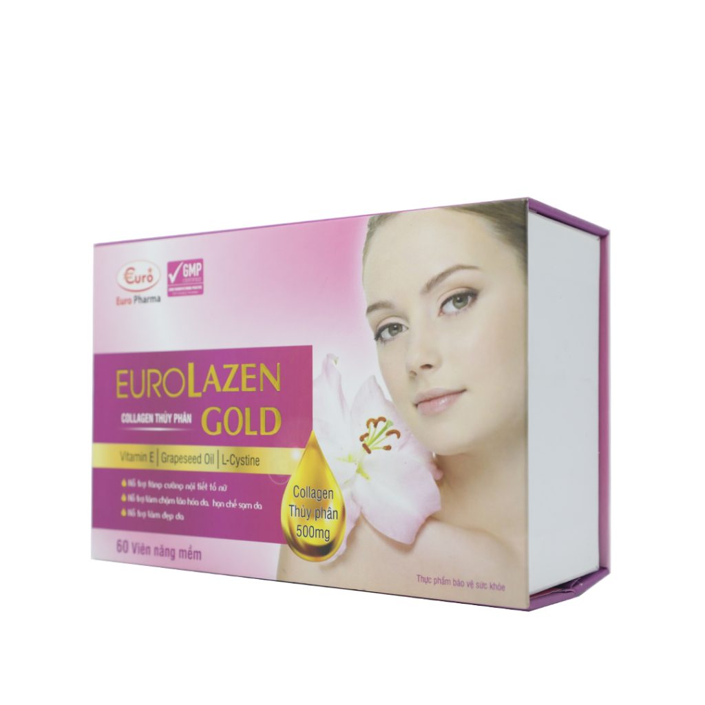 Viên uống Euro Lazen Gold giúp chống lão hóa, làm đẹp da – Hộp 60 viên