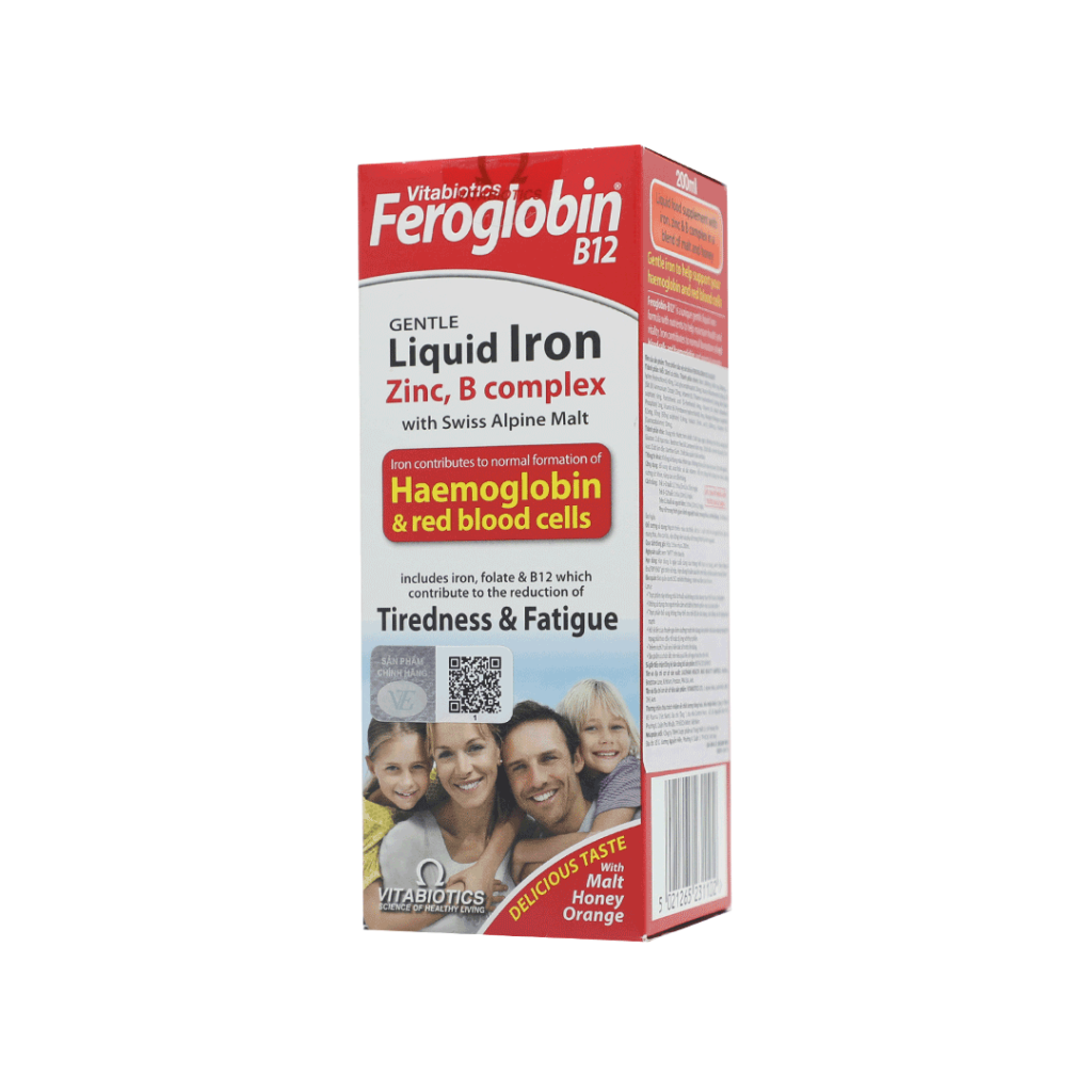 Dung Dịch Feroglobin B12 Liquid Vitabiotics Hỗ Trợ Tăng Khả Năng Tạo Máu, Nâng Cao Đề Kháng – Hộp 200ml