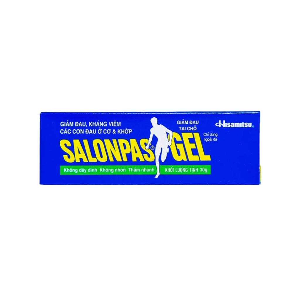 Gel Salonpas Gel Hisamitsu Điều Trị Đau Lưng, Viêm Khớp, Căng Cơ – Tuýp 30g