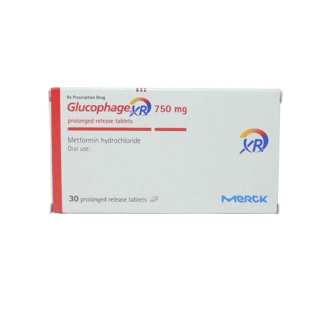 Thuốc viên nén Glucophage Xr 750mg Merck điều trị đái tháo đường type 2 – 2 vỉ x 15 viên