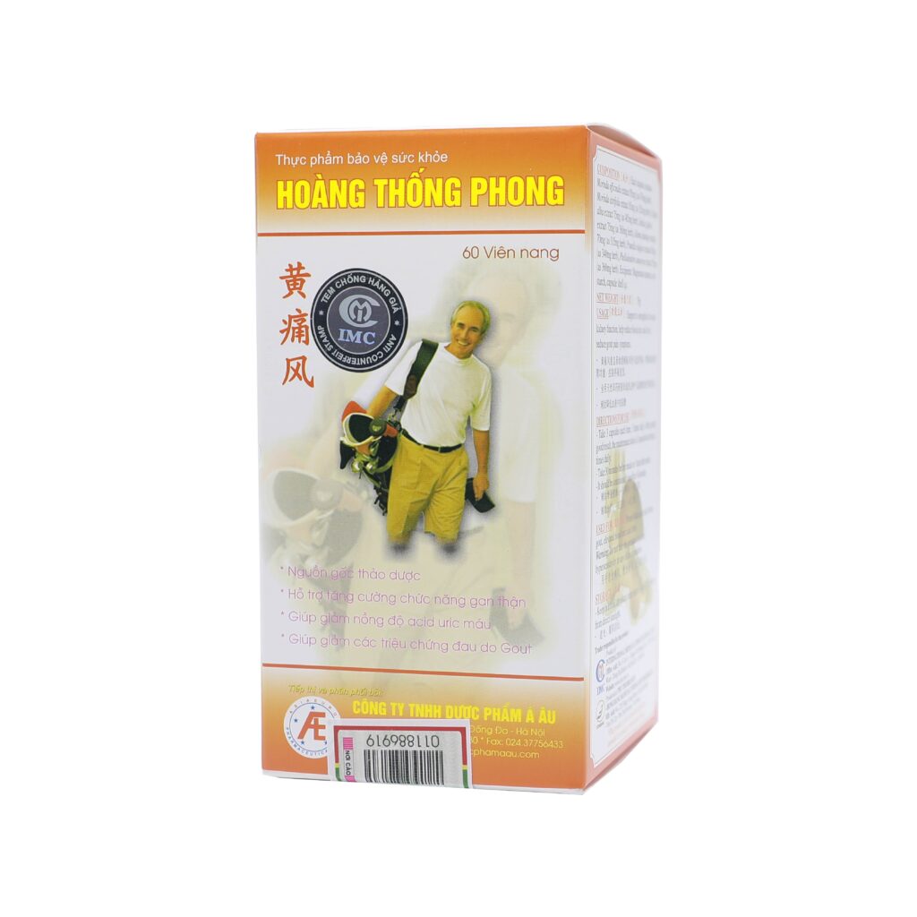 Viên nang cứng Hoàng Thống Phong Imc hỗ trợ giảm acid uric huyết, gout – 60 viên