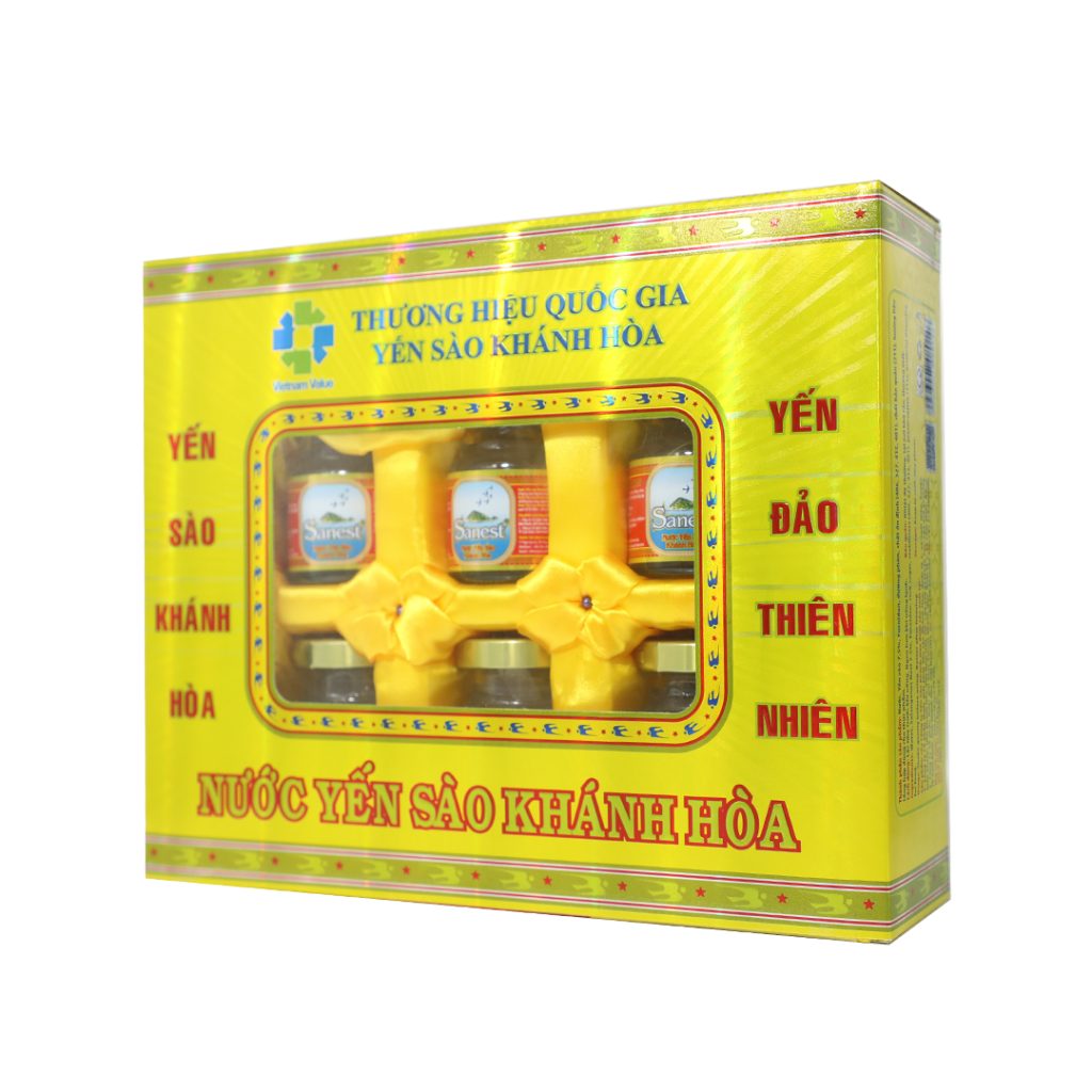 Hộp Sanest Yến Sào Khánh Hòa có đường – 6 lọ x 70ml