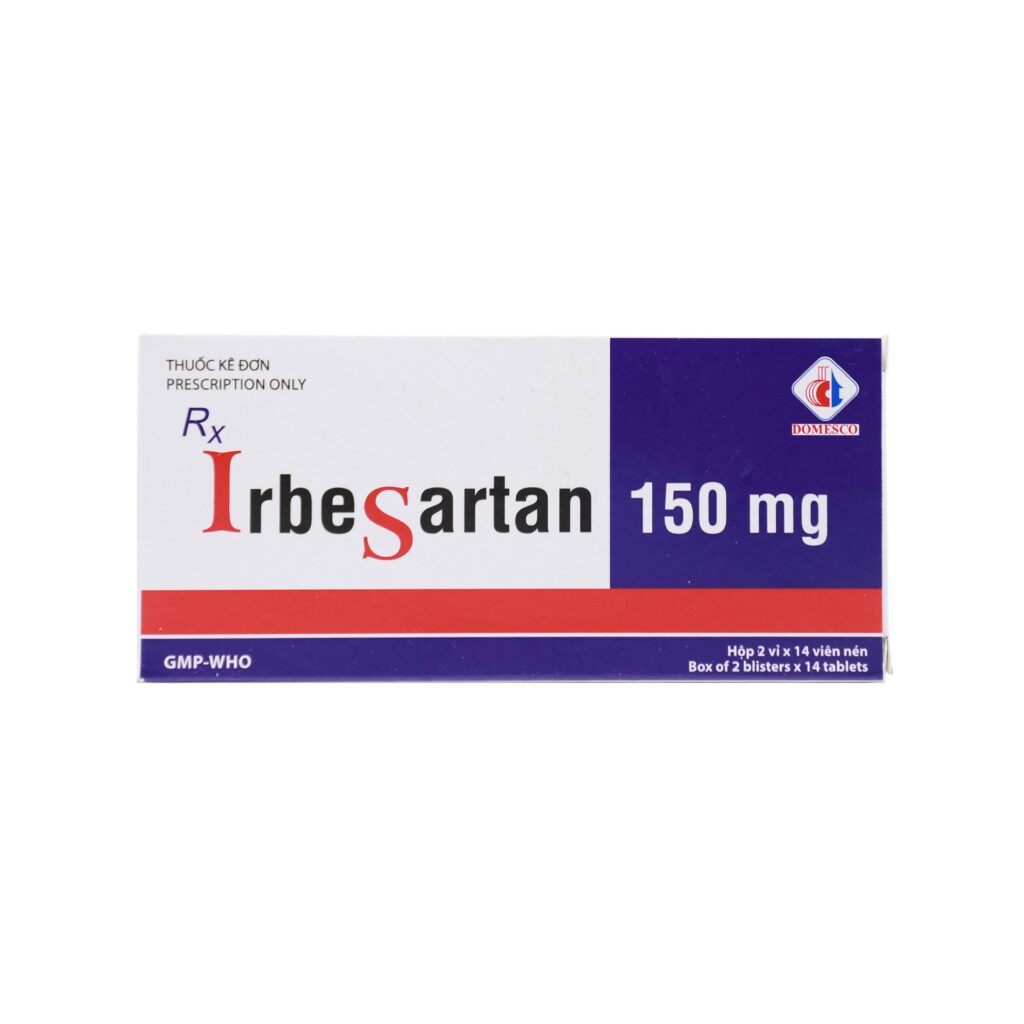 Thuốc viên nén Irbesartan 150mg Domesco điều trị tăng huyết áp – 2 vỉ x 14 viên