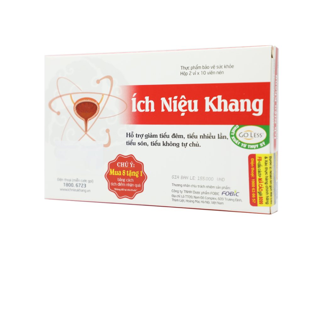 Viên nén Ích Niệu Khang Medistar hỗ trợ tiểu không kiểm soát, tiểu gắt, tiểu són – 2 vỉ x 10 viên