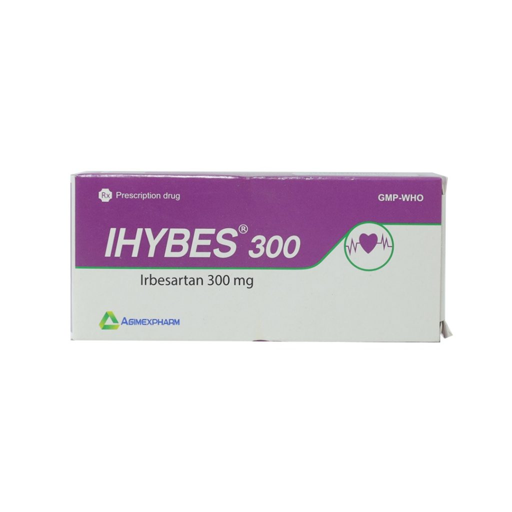 Thuốc viên nén bao phim Ihybes 300mg Agimex điều trị tăng huyết áp – 3 vỉ x 10 viên