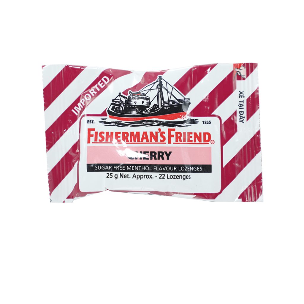 Kẹo Con Tàu Fisherman’s Friend Cherry vị anh đào – Gói 25g