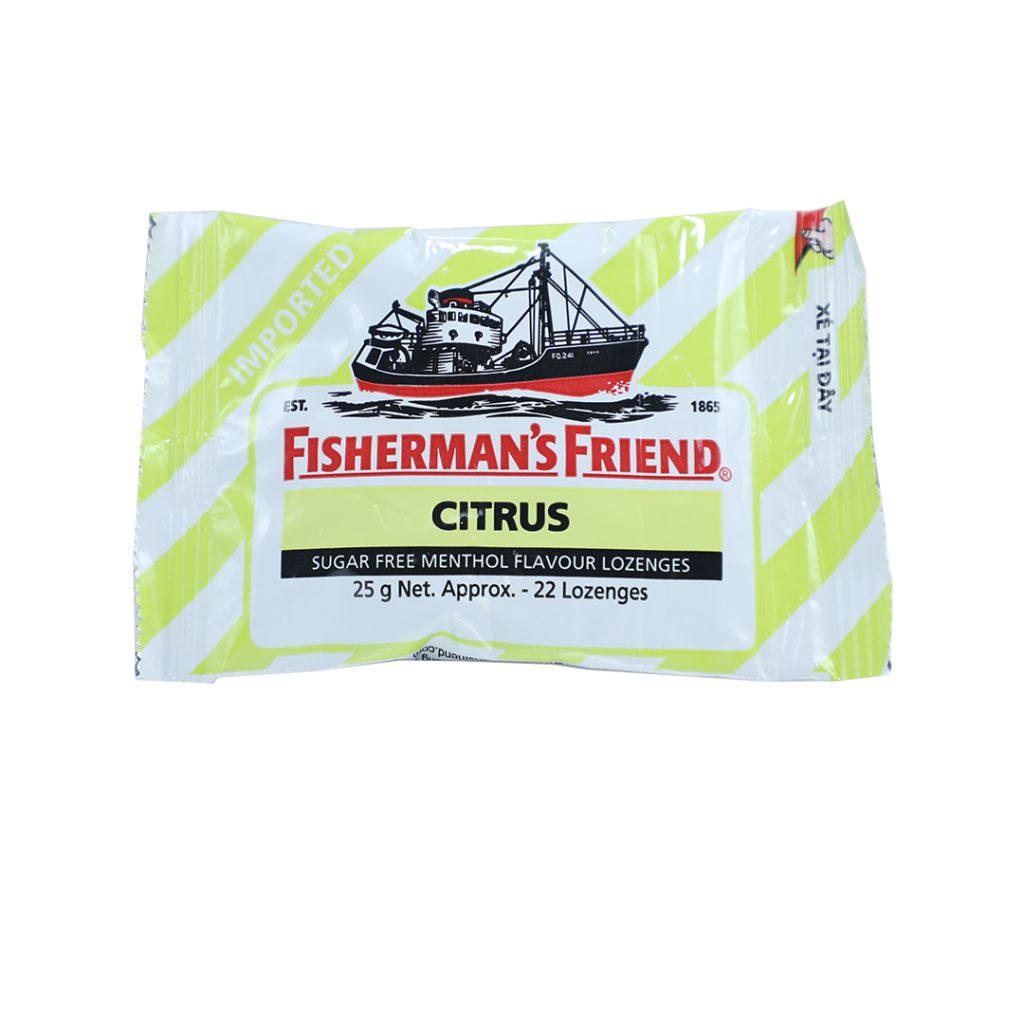 Kẹo Con Tàu Fisherman’s Friend Citrus vị cam chanh – Gói 25g