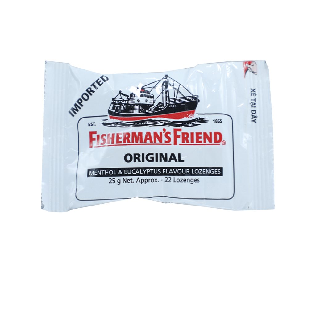 Kẹo Con Tàu Fisherman’s Friend Original vị Bạc Hà và Khuynh Diệp – Gói 25g