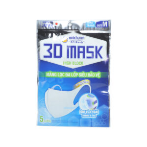 Khẩu Trang 3d Mask Virus Block Unicharm 5 Cái