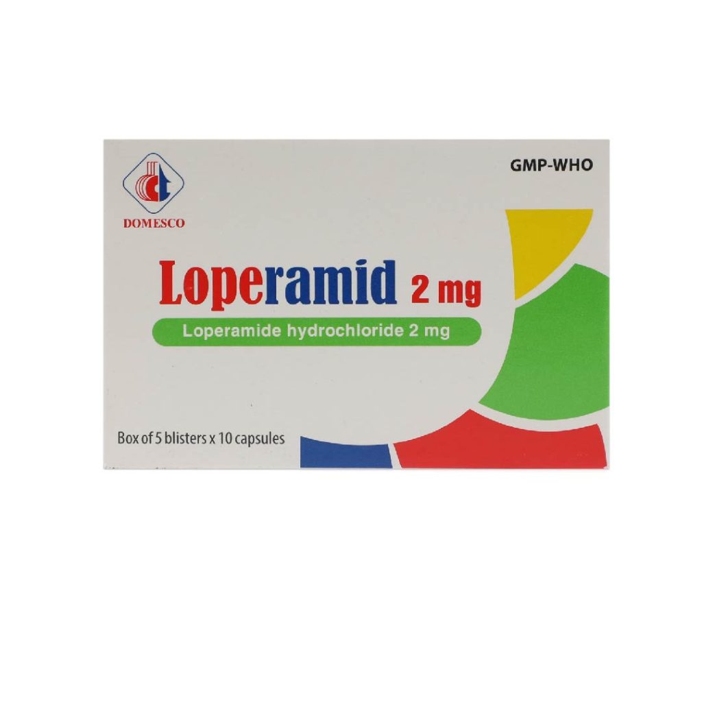 Thuốc viên nang cứng Loperamid 2mg Domesco điều trị tiêu chảy – 5 vỉ x 10 viên