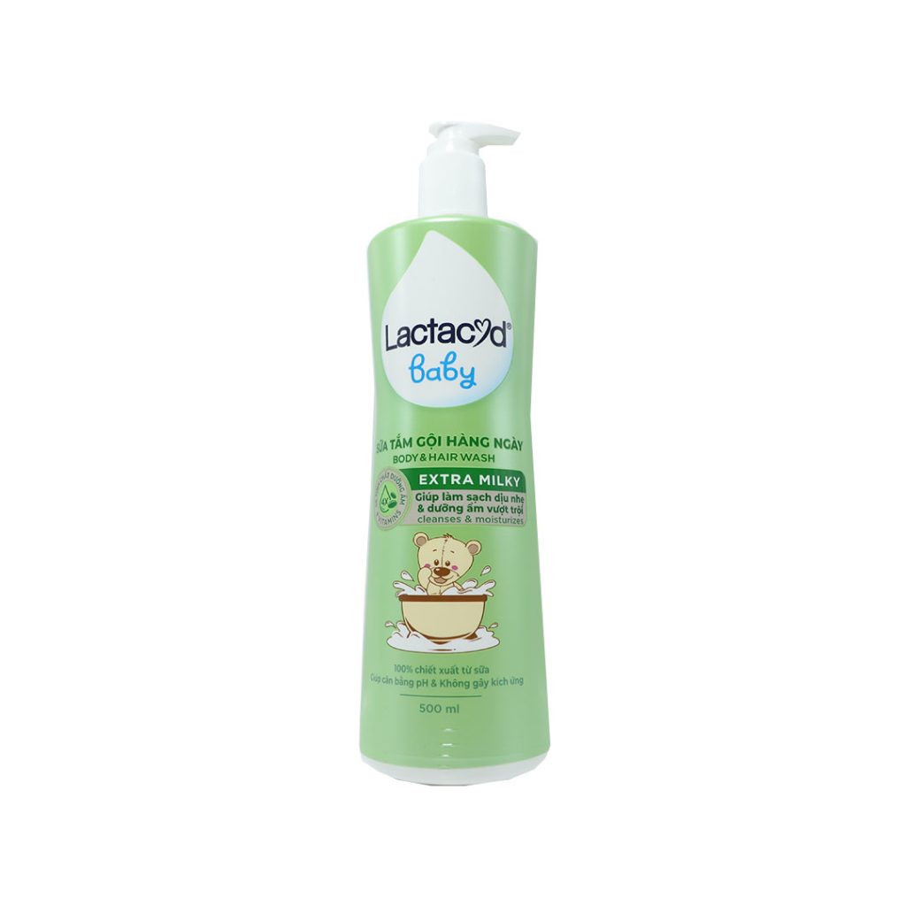 sữa tắm Lactacyd Milky Baby Sanofi  – Chai 500ml