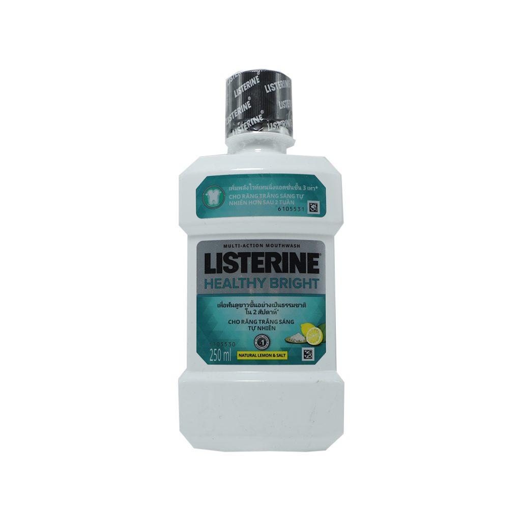 Dung dịch nước súc miệng Listerine Healthy Bright – Chai 250ml