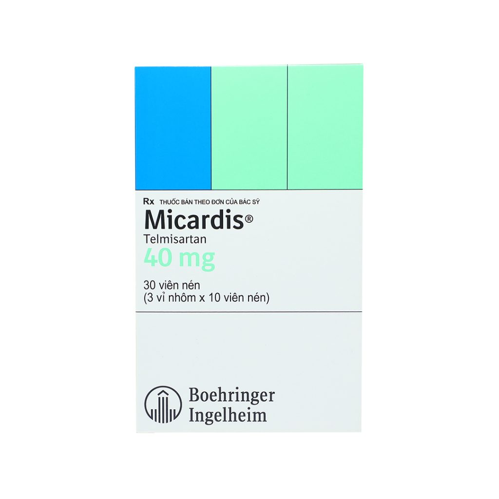 Thuốc viên nén Micardis 40mg Boehringer điều trị tăng huyết áp – 3 vỉ x 10 viên