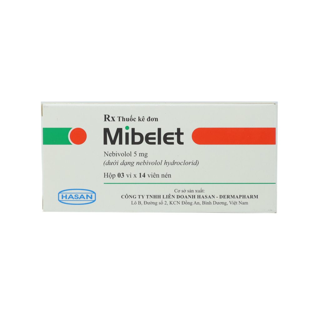 Thuốc viên nén Mibelet 5mg Hasan điều trị tăng huyết áp, suy tim – 3 vỉ x 14 viên