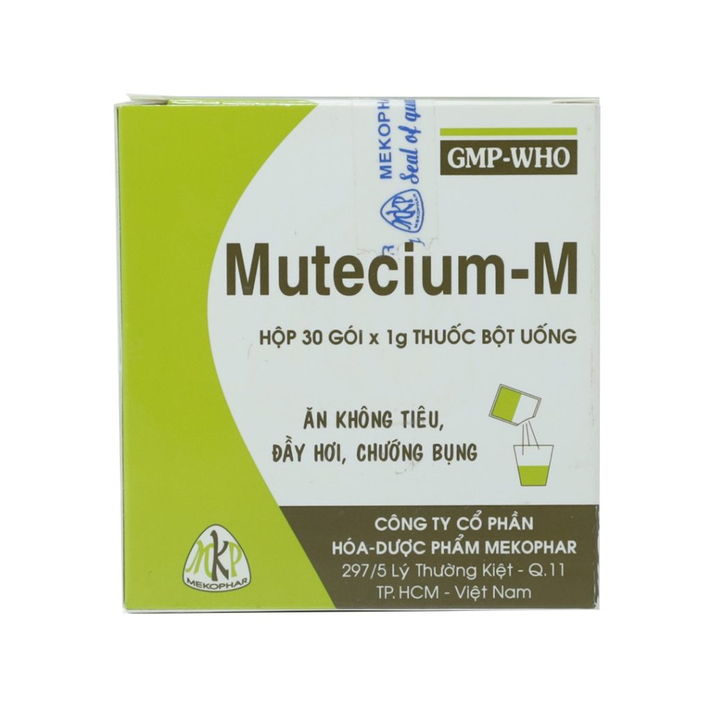 Thuốc bột Mutecium M Mekophar điều trị buồn nôn – 30 Gói x 1g