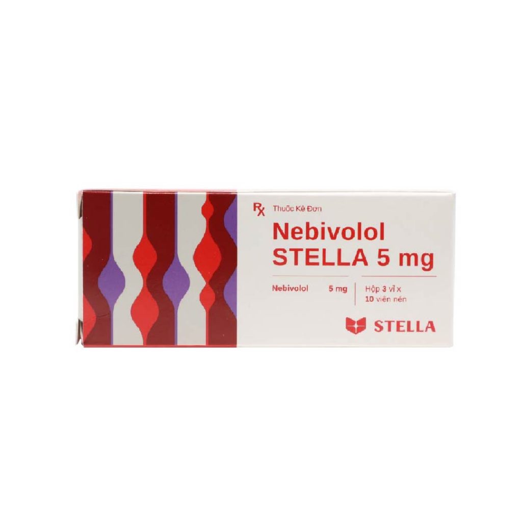 Thuốc viên nén Nebivolol 5mg Stella điều trị tăng huyết áo – 3 vỉ x 10 viên