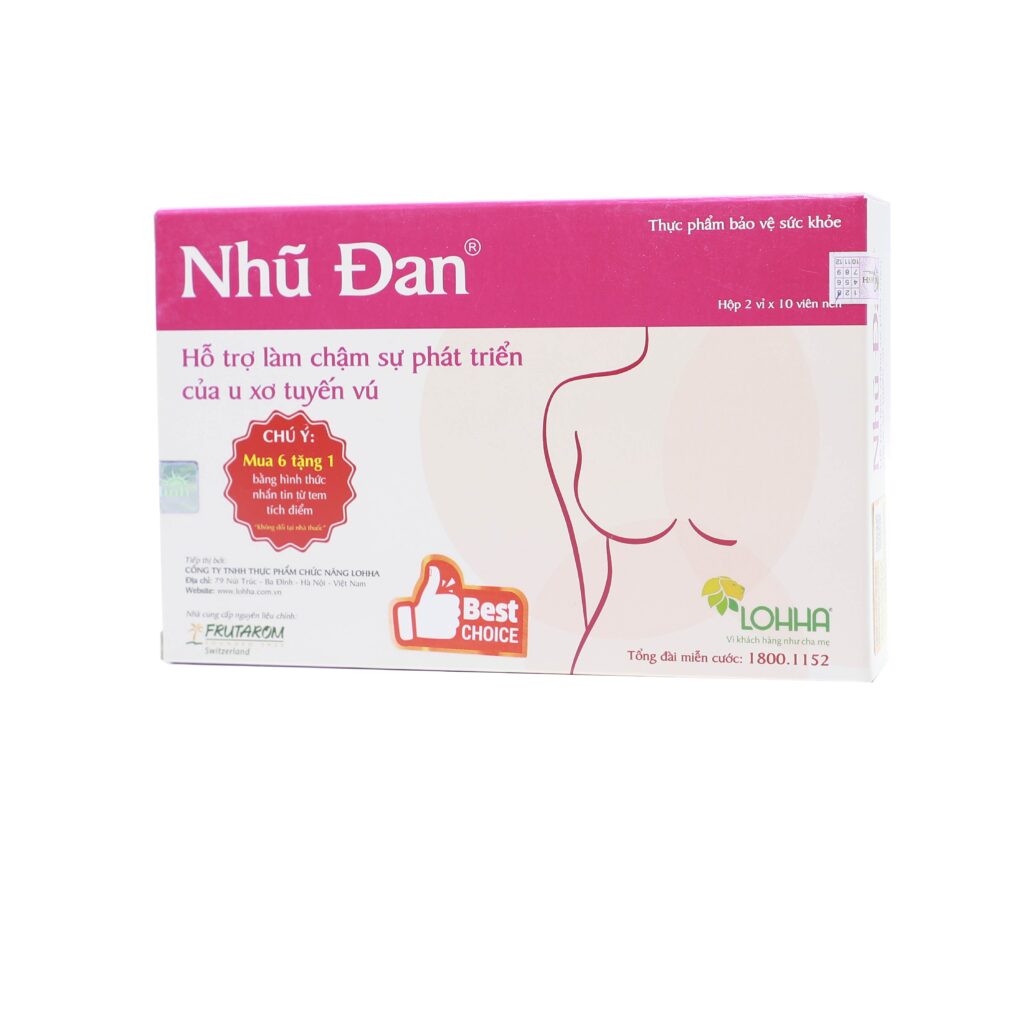 Viên nén Nhũ Đan hỗ trợ u nang, u xơ tuyển vú – 2 vỉ x 10 viên